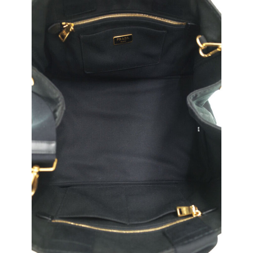 Prada Canapa 2way Tote Shoulder Bag Black - Picture 3 of 9